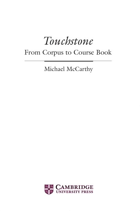 جلد Touchstone: From Corpus to Course Book
