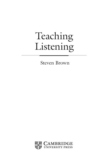 جلد Teaching Listening