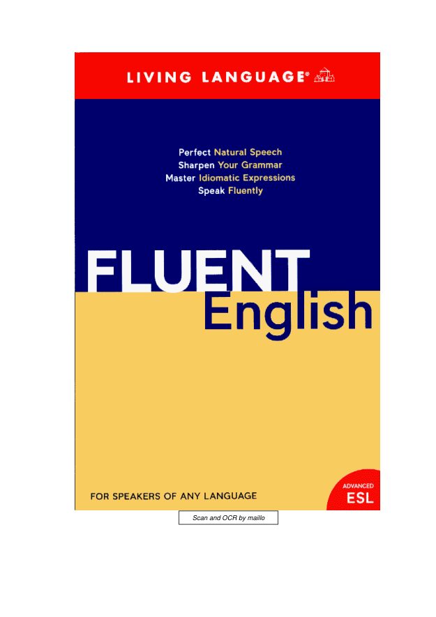 جلد Fluent English: Complete Course with Audio CD
