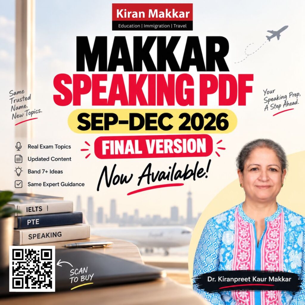 جلد Kiran Makkar IELTS Speaking Cue Cards (Sept–Dec 2026)